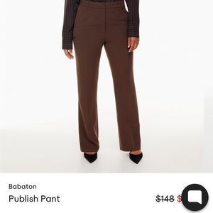 Aritzia Publish Pant in mocha brown!